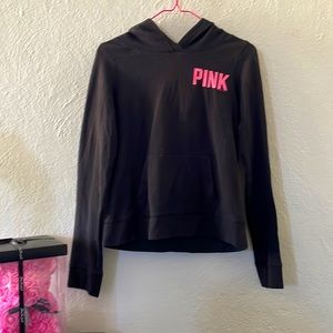 VS PINK | Victoria’s Secret Pink | Black Hoodie Hot Pink Logo Size XS